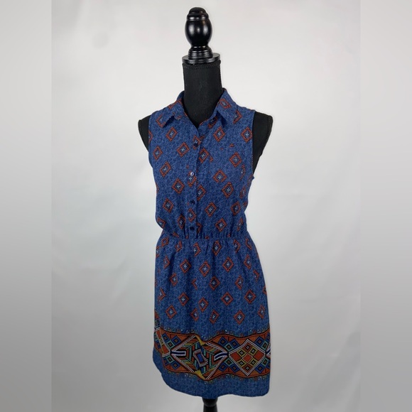 Monteau Dress Sleeveless Elastic Waistband Size Small - Picture 1 of 7